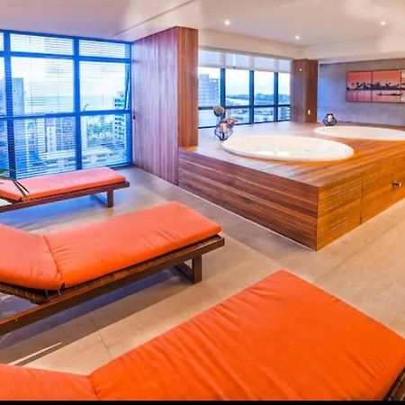 LUXO 1406 - Quarto e Sala com Varanda Frente Mar Ponta Verde Maceió Exterior foto