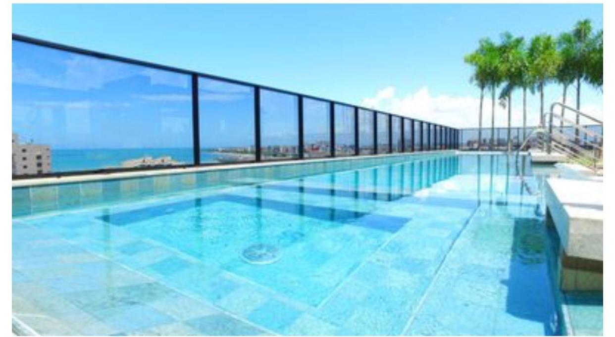 LUXO 1406 - Quarto e Sala com Varanda Frente Mar Ponta Verde Maceió Exterior foto