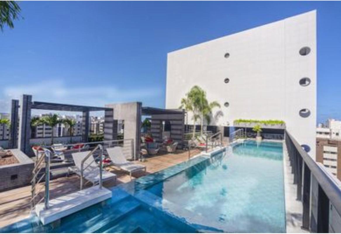 LUXO 1406 - Quarto e Sala com Varanda Frente Mar Ponta Verde Maceió Exterior foto