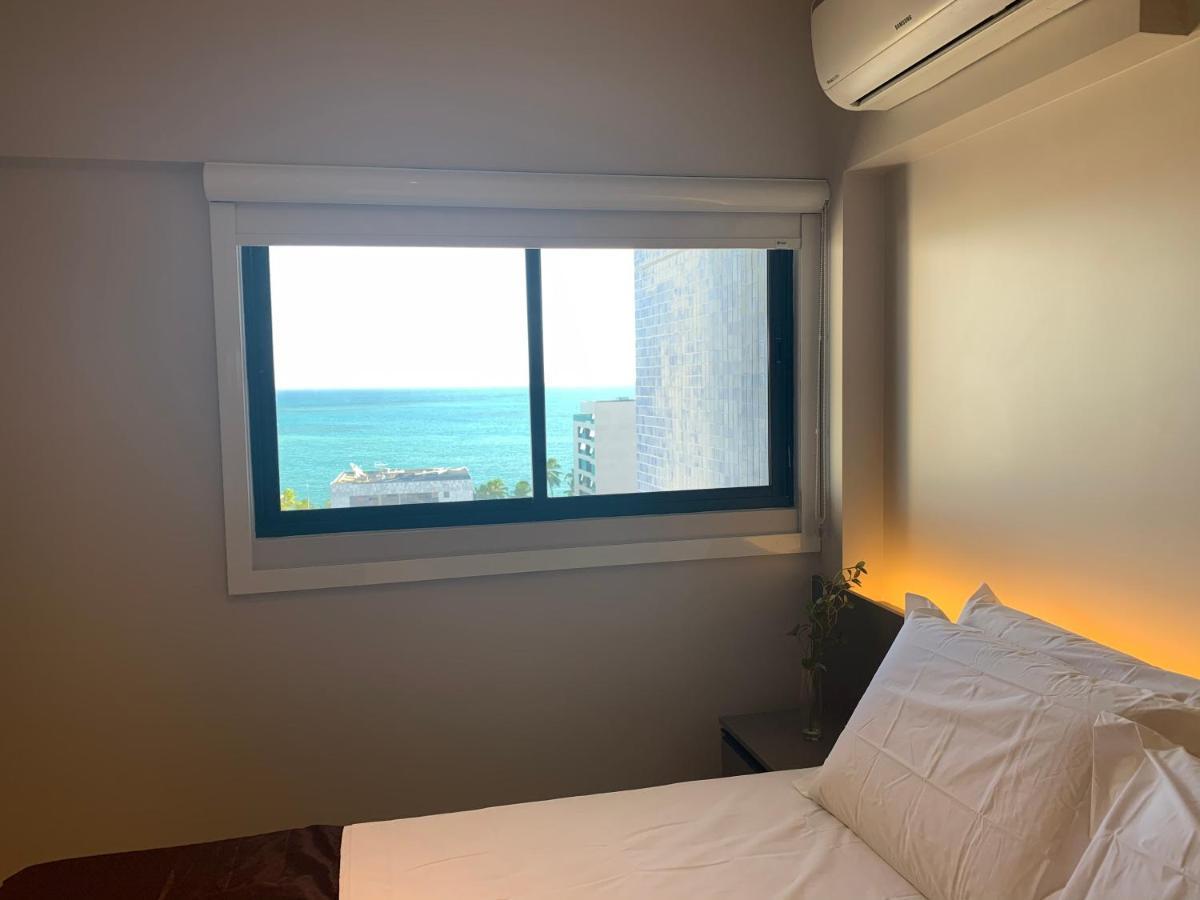 LUXO 1406 - Quarto e Sala com Varanda Frente Mar Ponta Verde Maceió Exterior foto