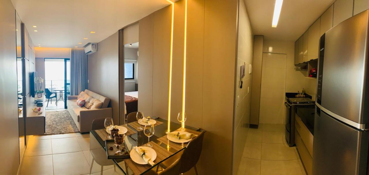 LUXO 1406 - Quarto e Sala com Varanda Frente Mar Ponta Verde Maceió Exterior foto