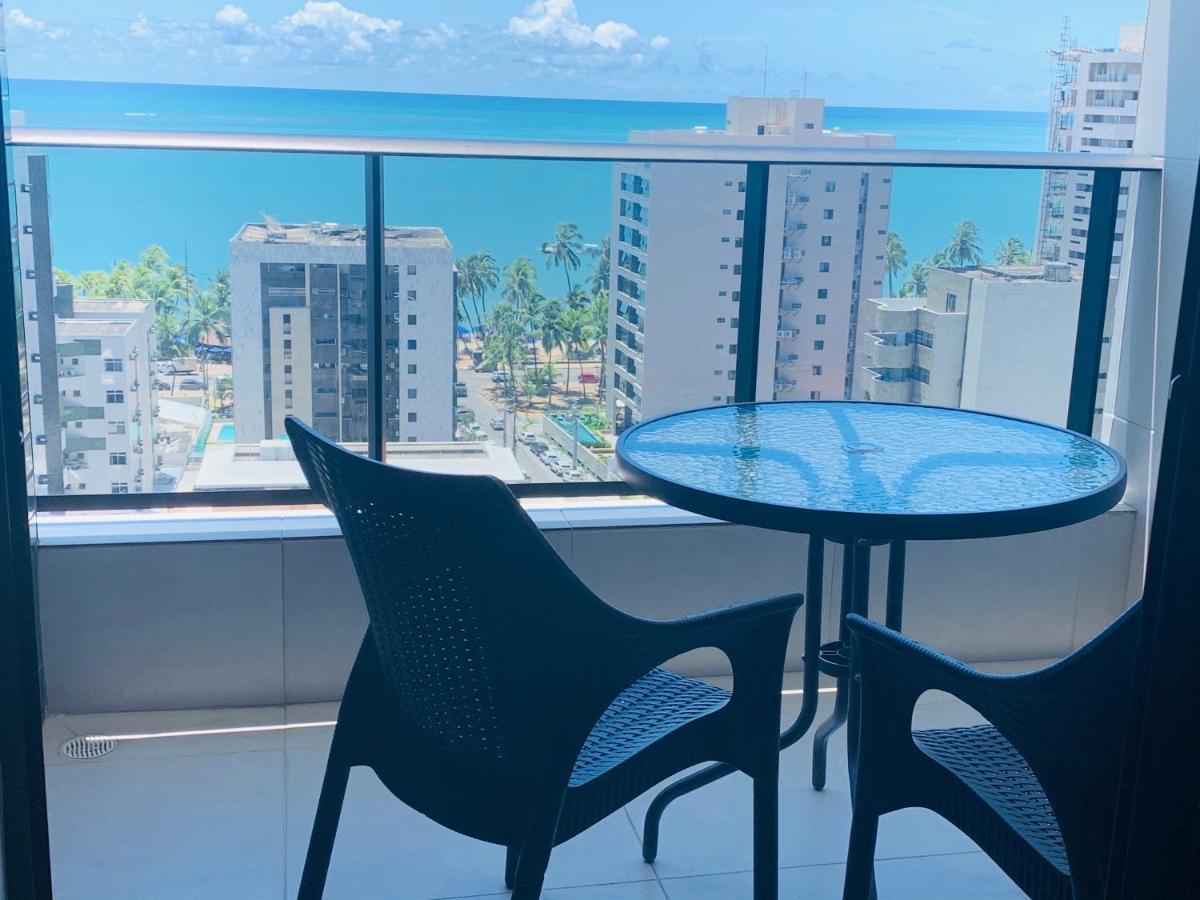 LUXO 1406 - Quarto e Sala com Varanda Frente Mar Ponta Verde Maceió Exterior foto