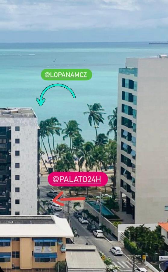 LUXO 1406 - Quarto e Sala com Varanda Frente Mar Ponta Verde Maceió Exterior foto