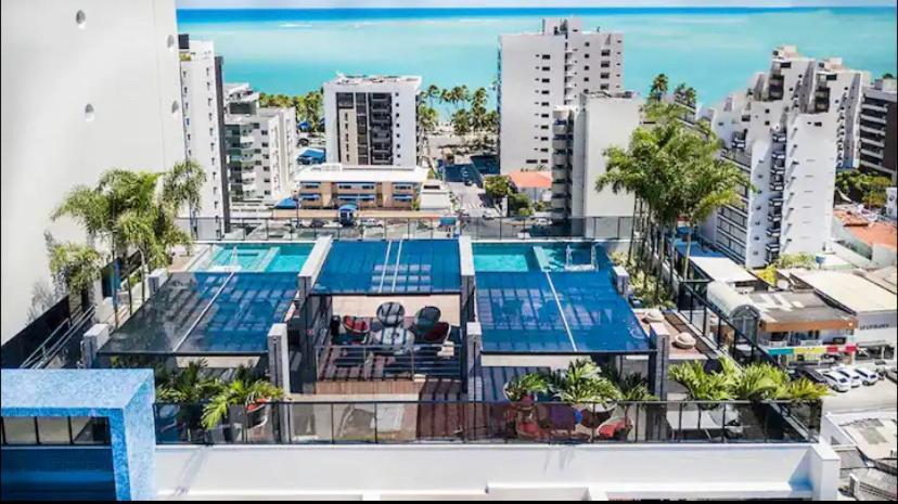LUXO 1406 - Quarto e Sala com Varanda Frente Mar Ponta Verde Maceió Exterior foto